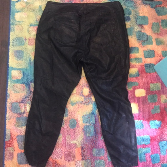 Torrid Black Pleather Straight Leg Pants - Picture 4 of 5
